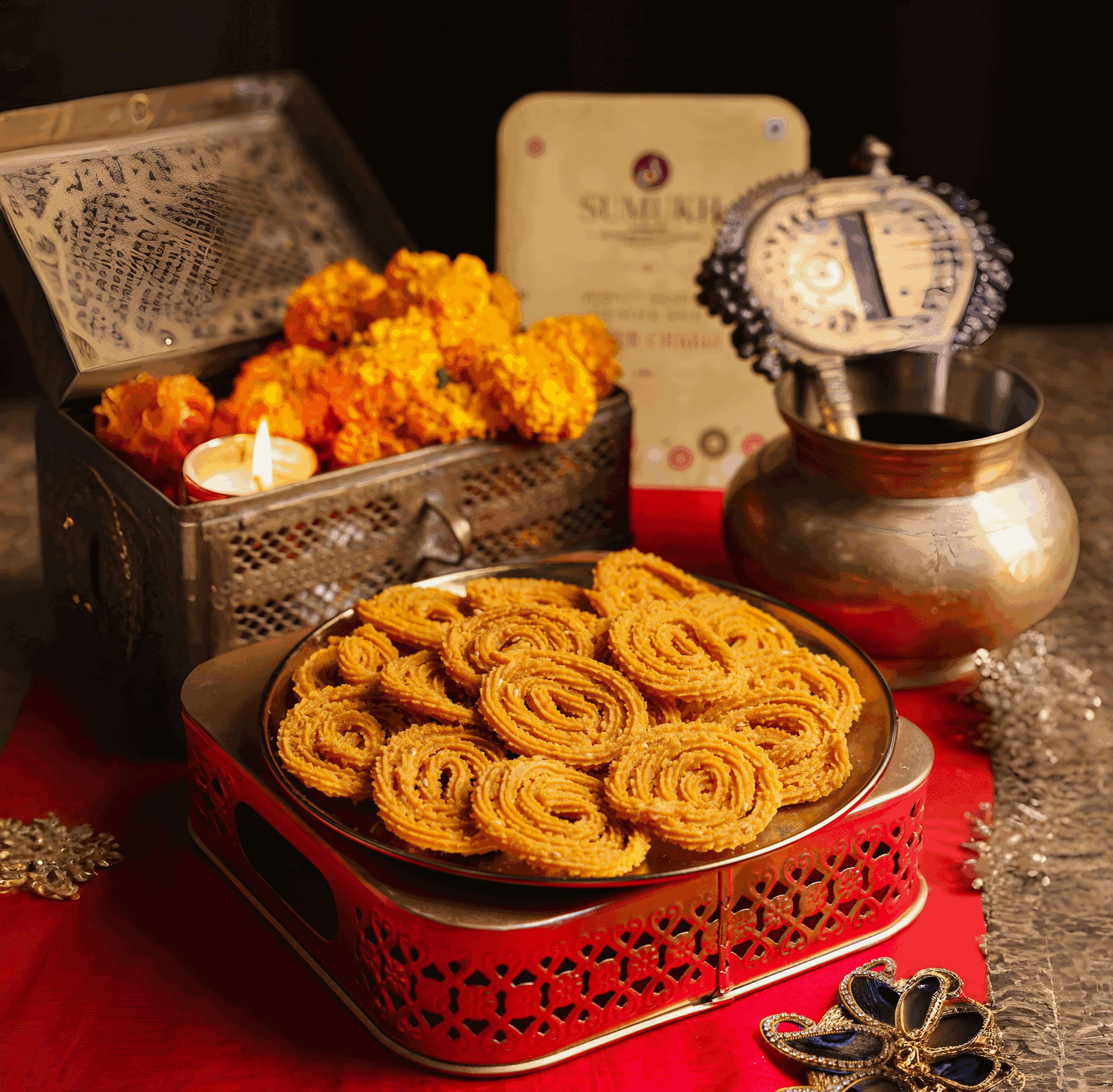 Sumukh Namkeen - A light, crisp texture that is packed with homely flavors.