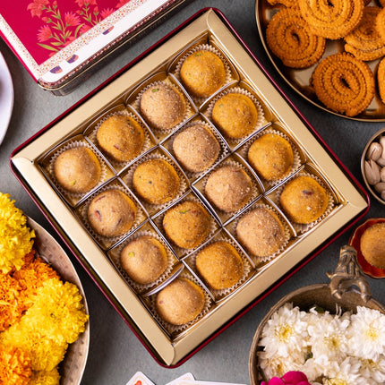 Assorted Dry Fruits Laddoo (Gond, Moong, Besan – Mix Box) - Sumukh