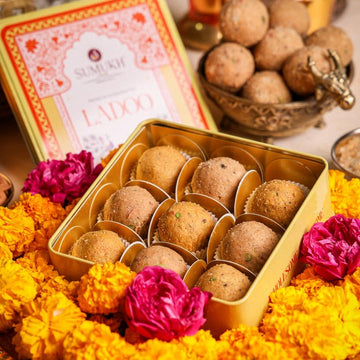 Premium Assorted Ladoo (Gond, Moong, Besan – Mix Box) - Sumukh