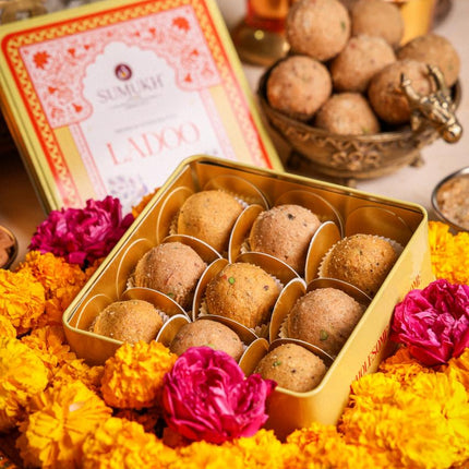 Premium Assorted Ladoo (Gond, Moong, Besan – Mix Box) - Sumukh